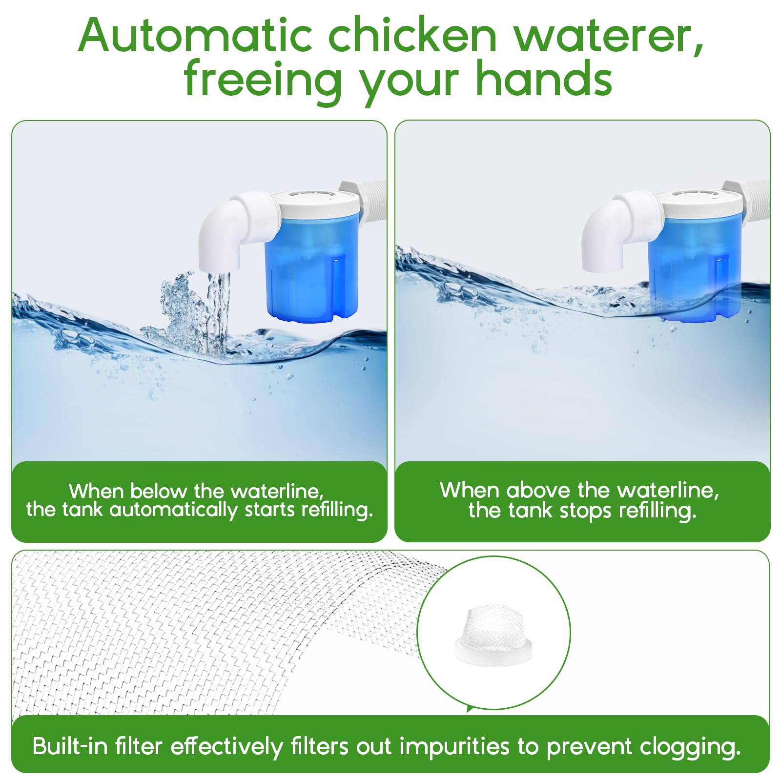 MIHESMART close-up of valve and cup showing reliable level control benefit