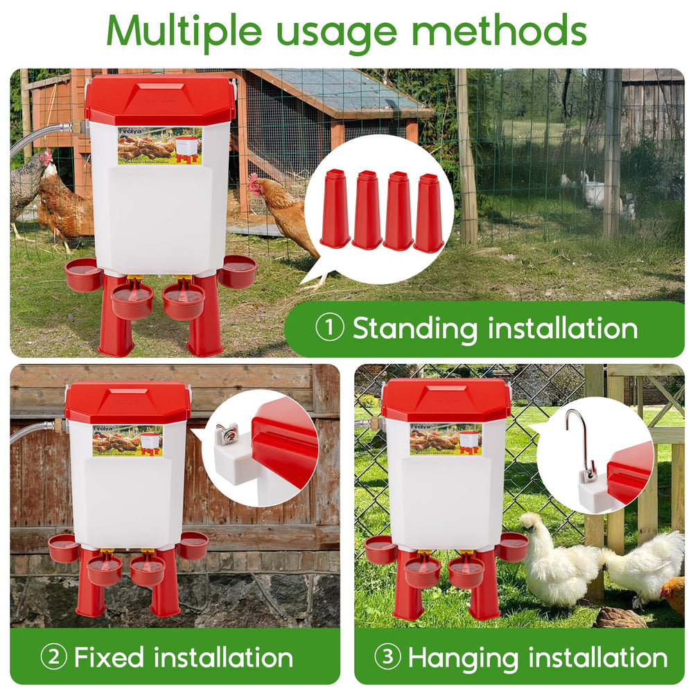 MIHESMART size comparison with chicken showing appropriate cup scale