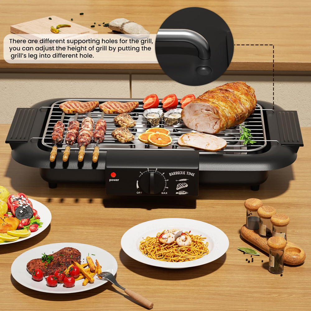 Mihoho grill folded with removable stand for portable storage and easy transport