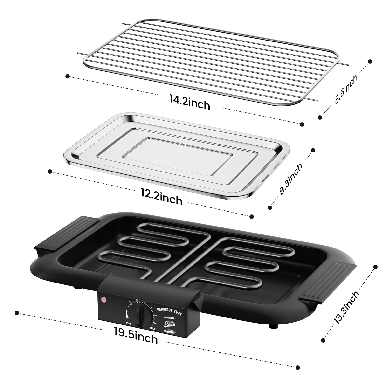 Mihoho non-stick grill surface texture emphasizing easy release and quick cleaning