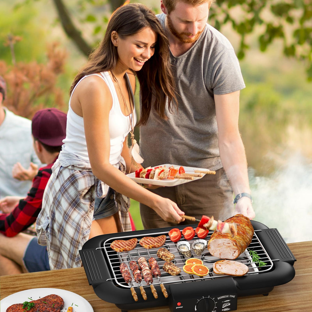 Mihoho stainless-steel water tray with dripping juices reducing smoke and mess