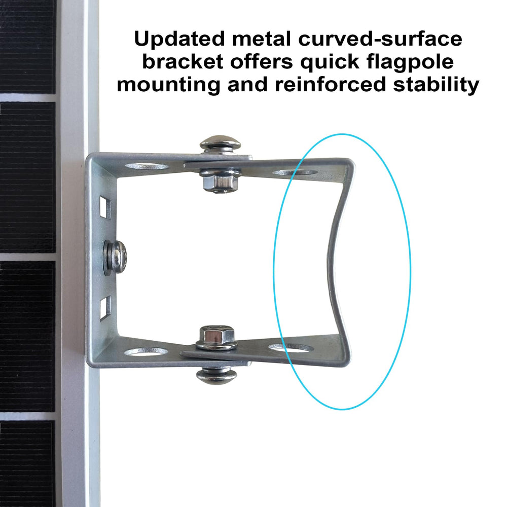 Mii-PWR closeup of tempered solar panel and aluminum frame for reliable charging