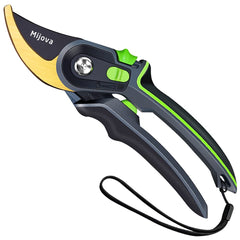 Mijova front view of shears packaging showing professional features and benefit