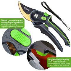 Mijova shears cutting rose stem to show precise pruning benefit