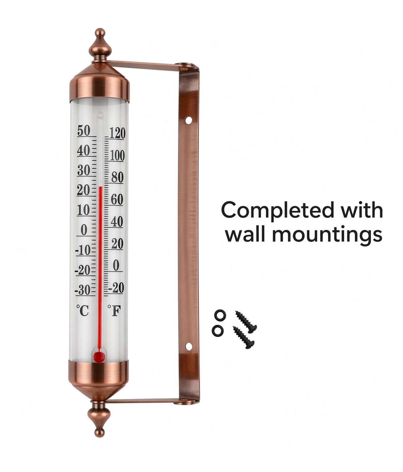 MIKSUS close-up of bold numerals and dual °C/°F scale for clarity