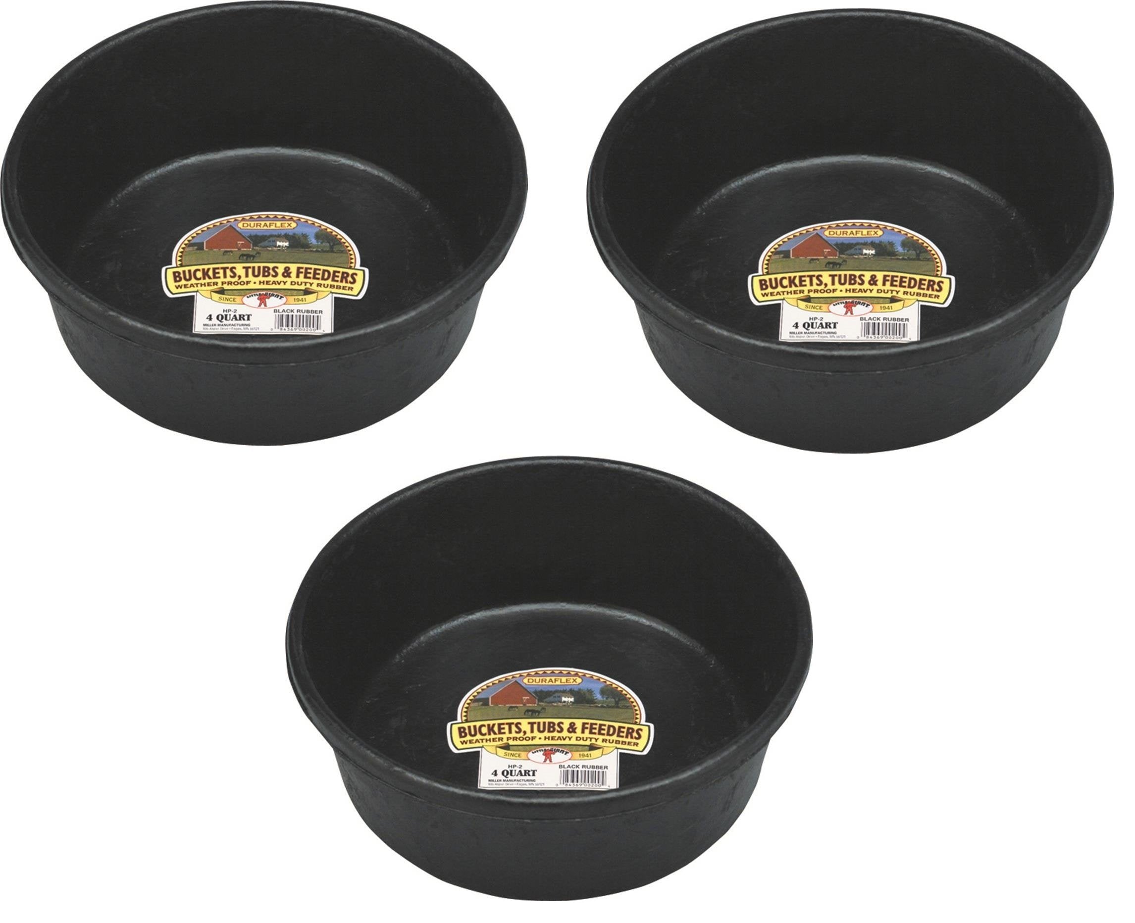Miller HP-2 feed pan front view showing durable rubber and long-lasting use
