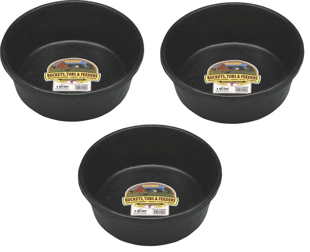 Miller HP-2 feed pan front view showing durable rubber and long-lasting use