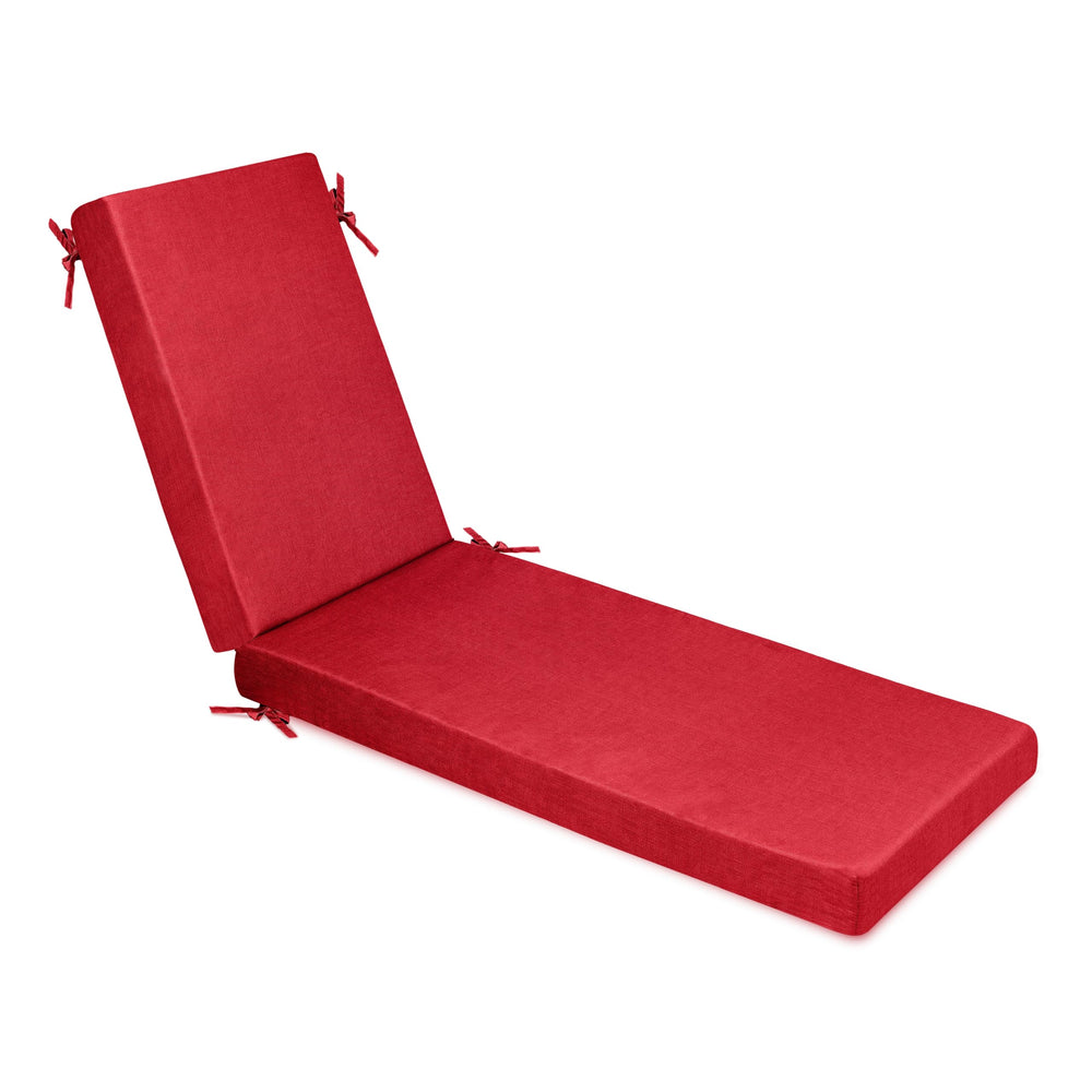 Milliard chaise front view showing full-length cushion and neat finish for comfort