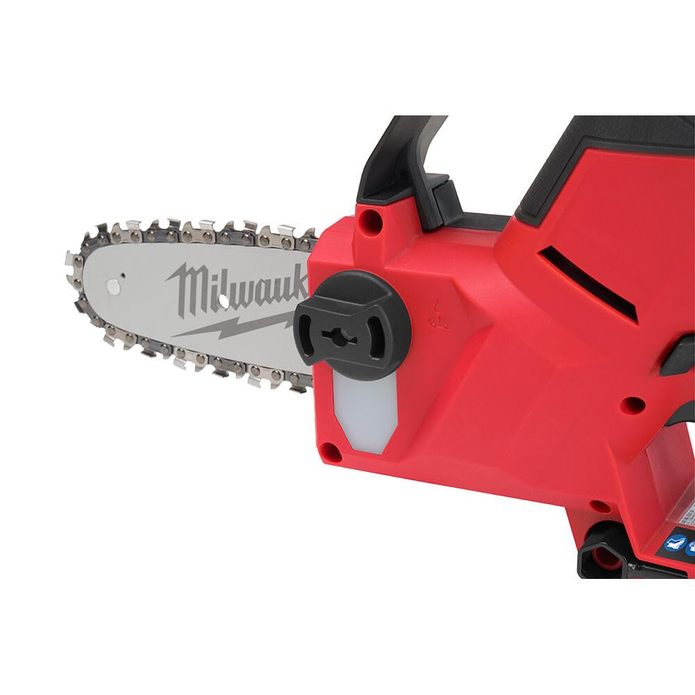 Milwaukee M12 Fuel beside ruler to show compact size for easy storage