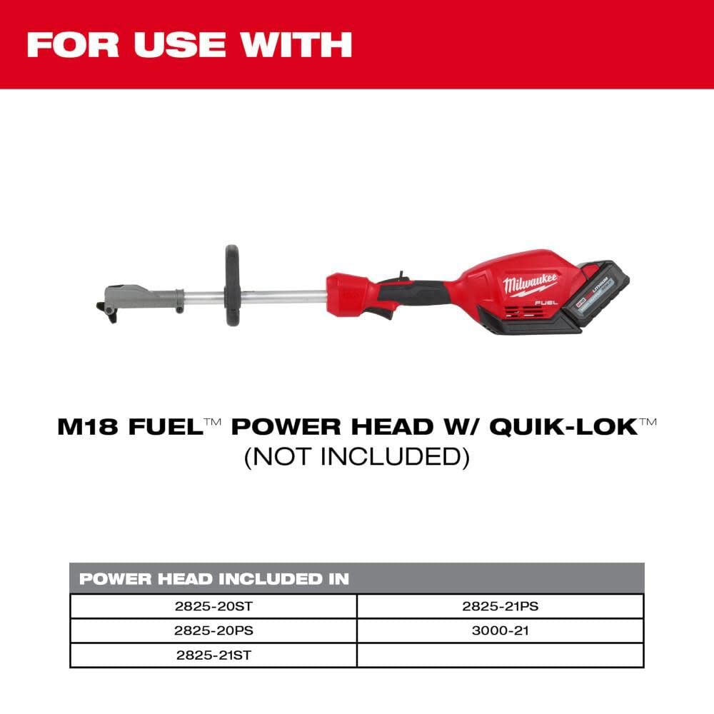Milwaukee protected drive shaft detail highlighting durability benefit
