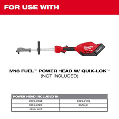 Milwaukee protected drive shaft detail highlighting durability benefit