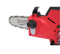 Milwaukee pruning saw blade closeup highlighting sharp teeth for clean cuts