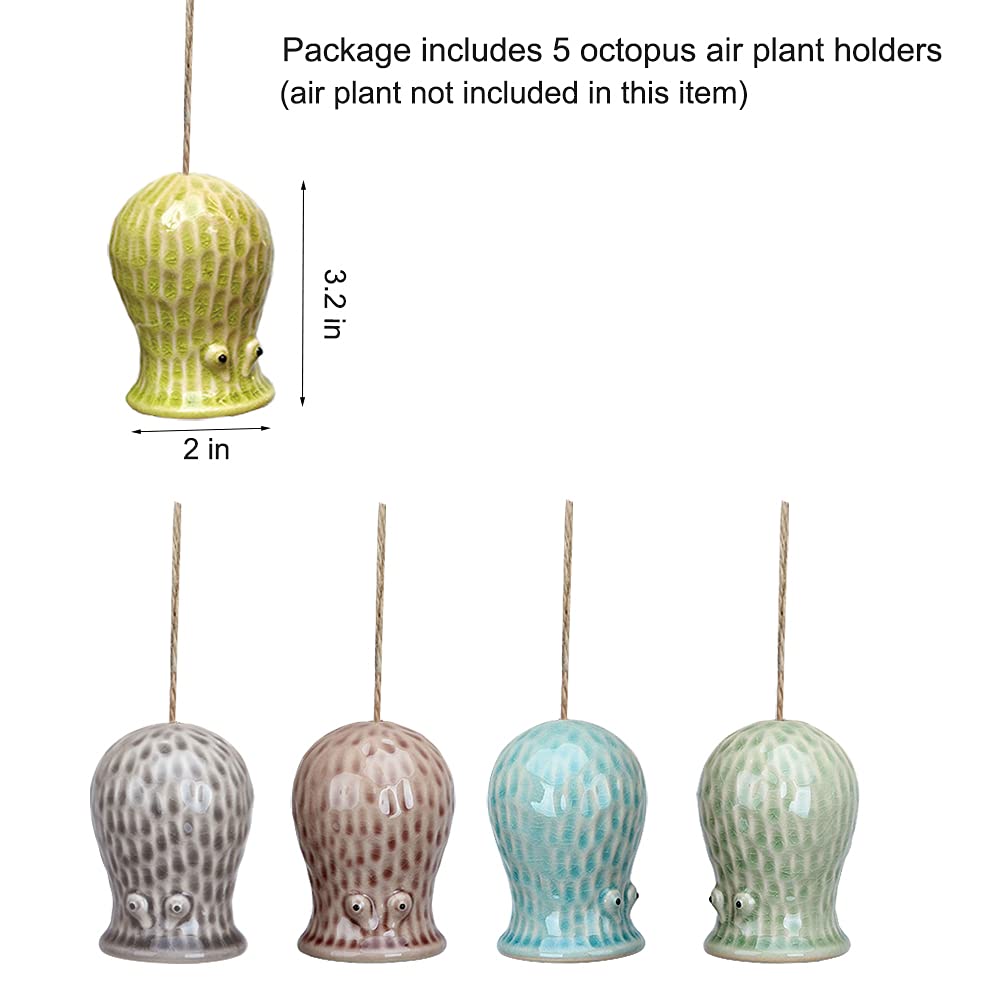 Mimeela octopus label and attached strings detail, ready-to-hang for instant decoration