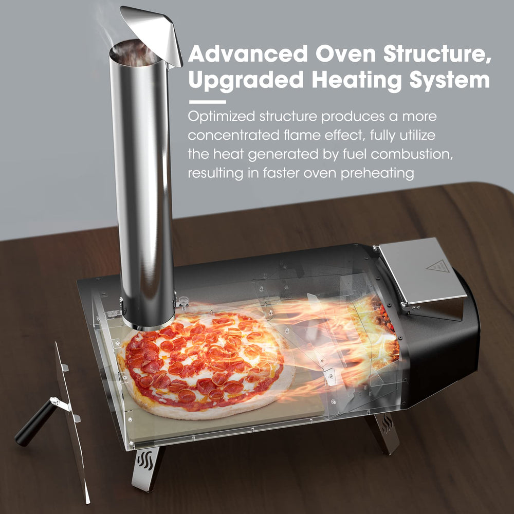 Mimiuo oven set in a backyard lifestyle scene ready for outdoor entertaining