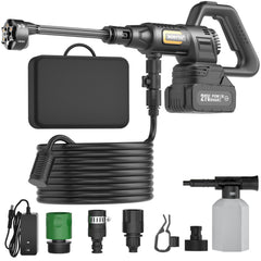 MIMYTH front view of cordless pressure washer showing compact design and portability