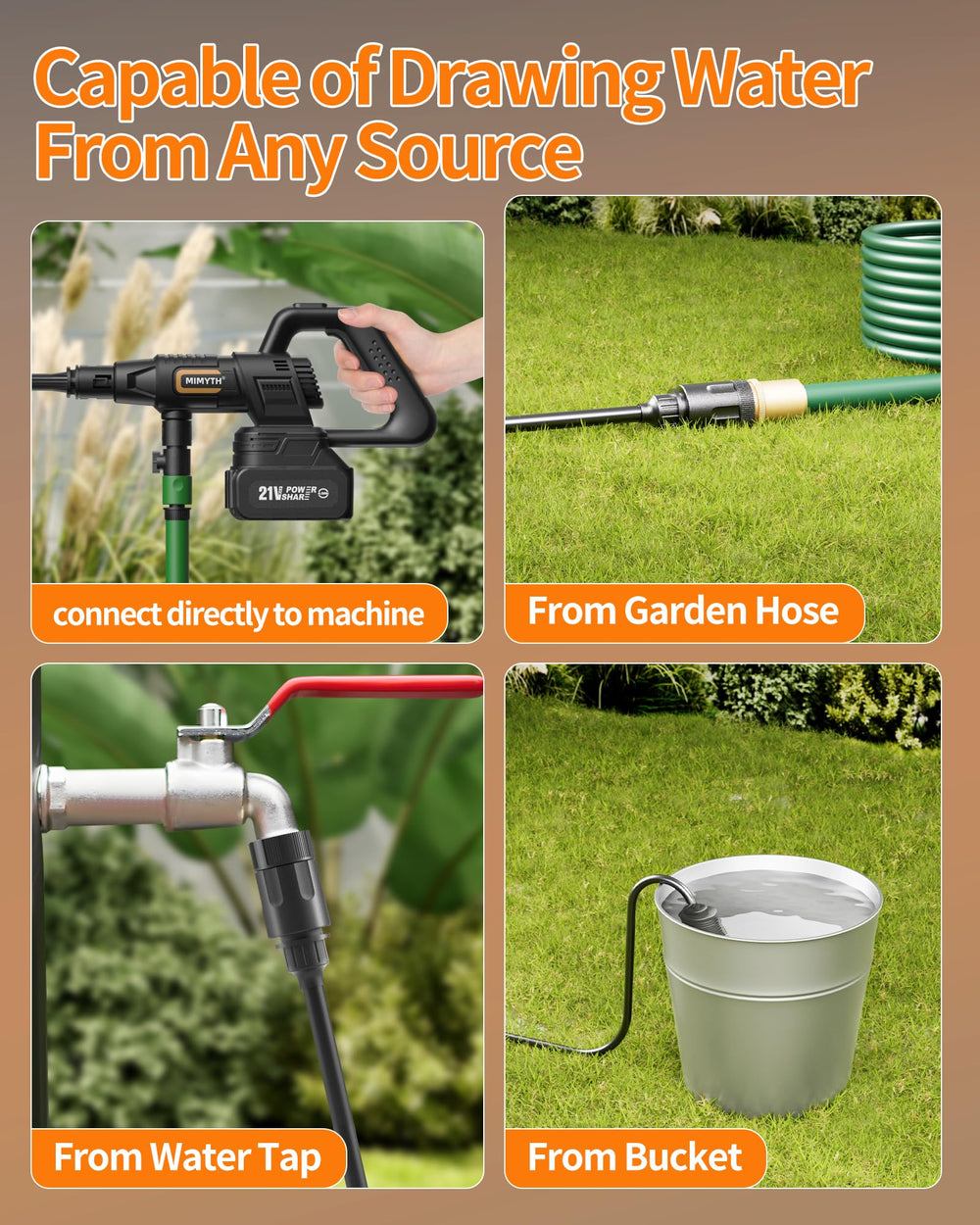 MIMYTH weighted intake filter in bucket filtering debris for reliable water draw
