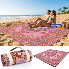 Mindsoft front view showing pink boho wildflower print and roomy coverage benefit