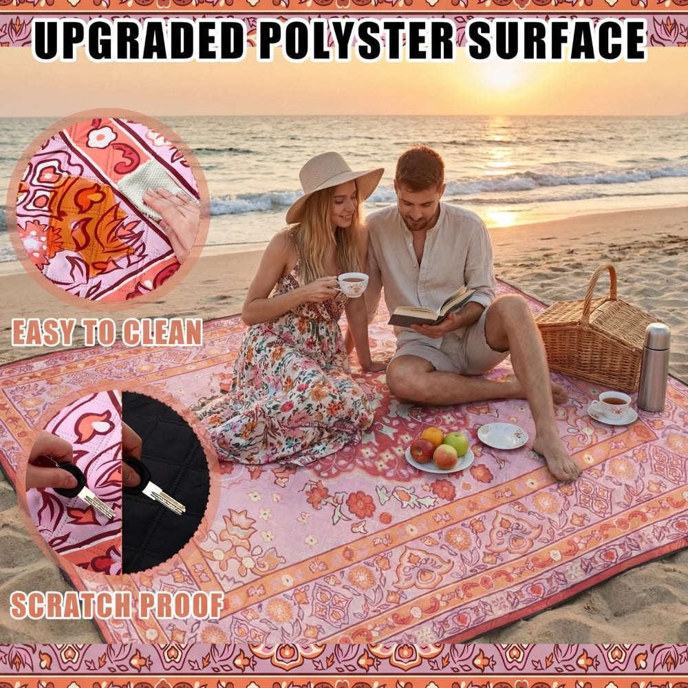 Mindsoft blanket next to people showing scale and seating capacity benefit