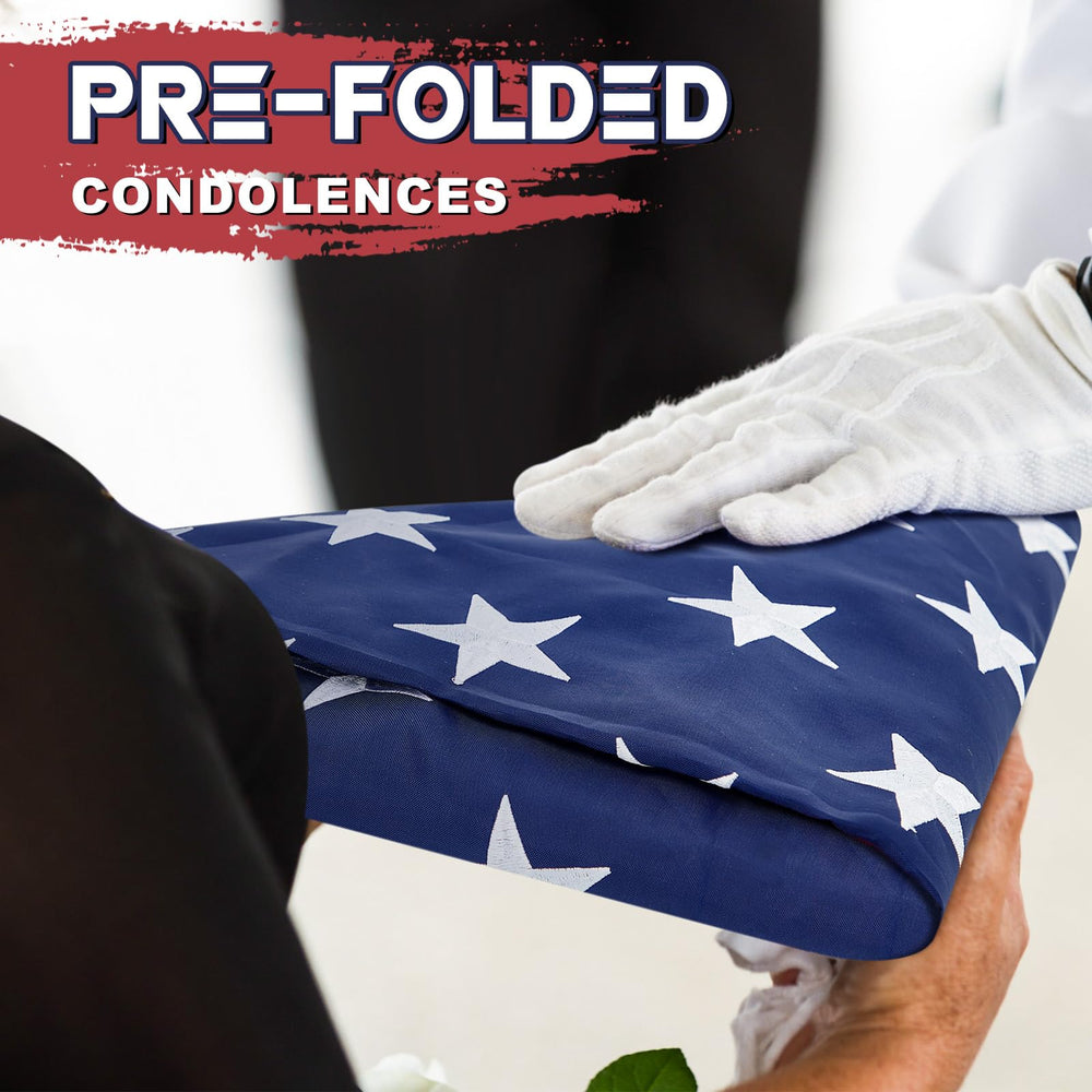 Mindsoft folded flag beside ruler showing compact size for easy handling