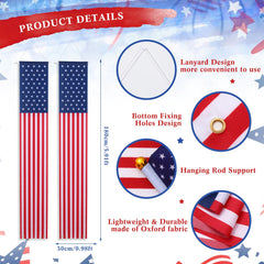 Mindsoft hanging flag banners detail with ropes and bottom rings for stability