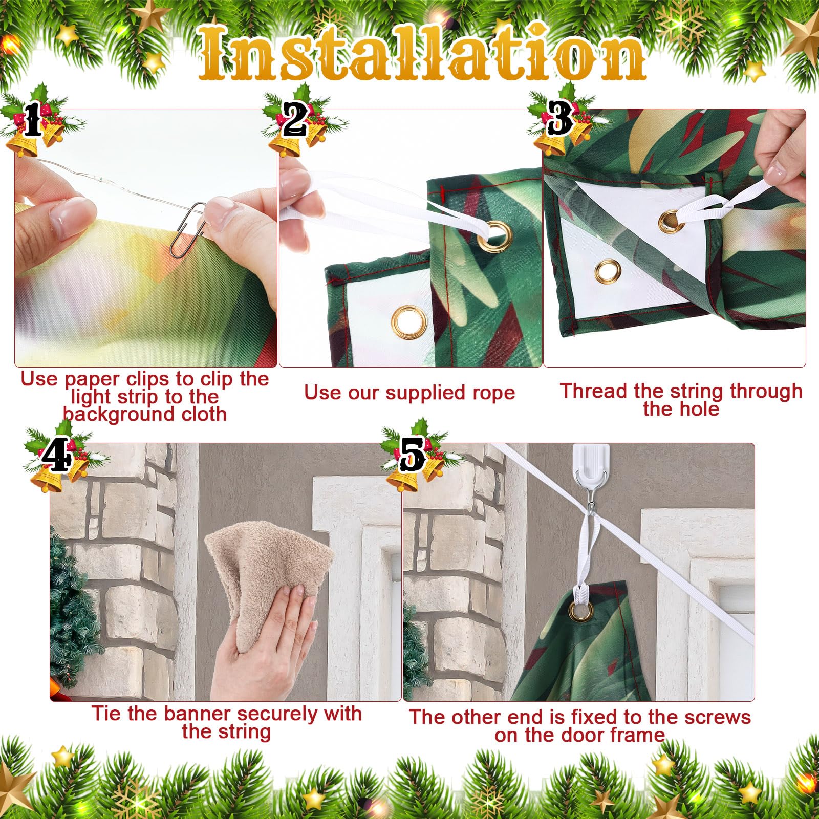 Mindsoft lifestyle nighttime display showing illuminated banner creating cozy curbside cheer