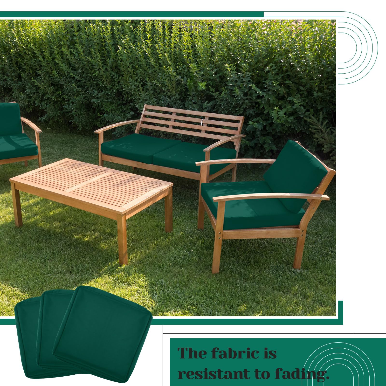 Mindsoft lifestyle patio setup showing coordinated look and dirt-masking color