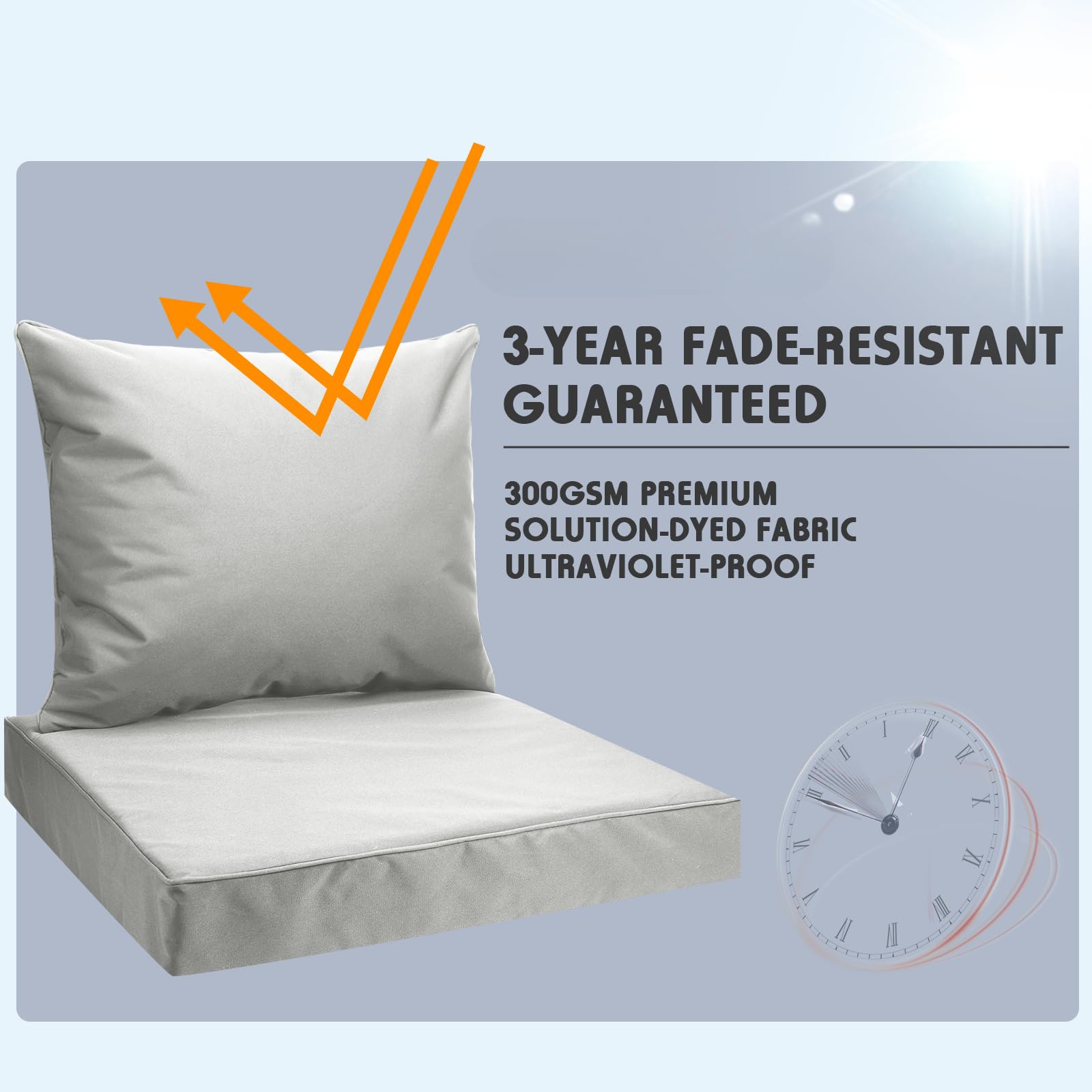 Mindsoft cushion cover next to ruler for accurate size visualization and fit guidance