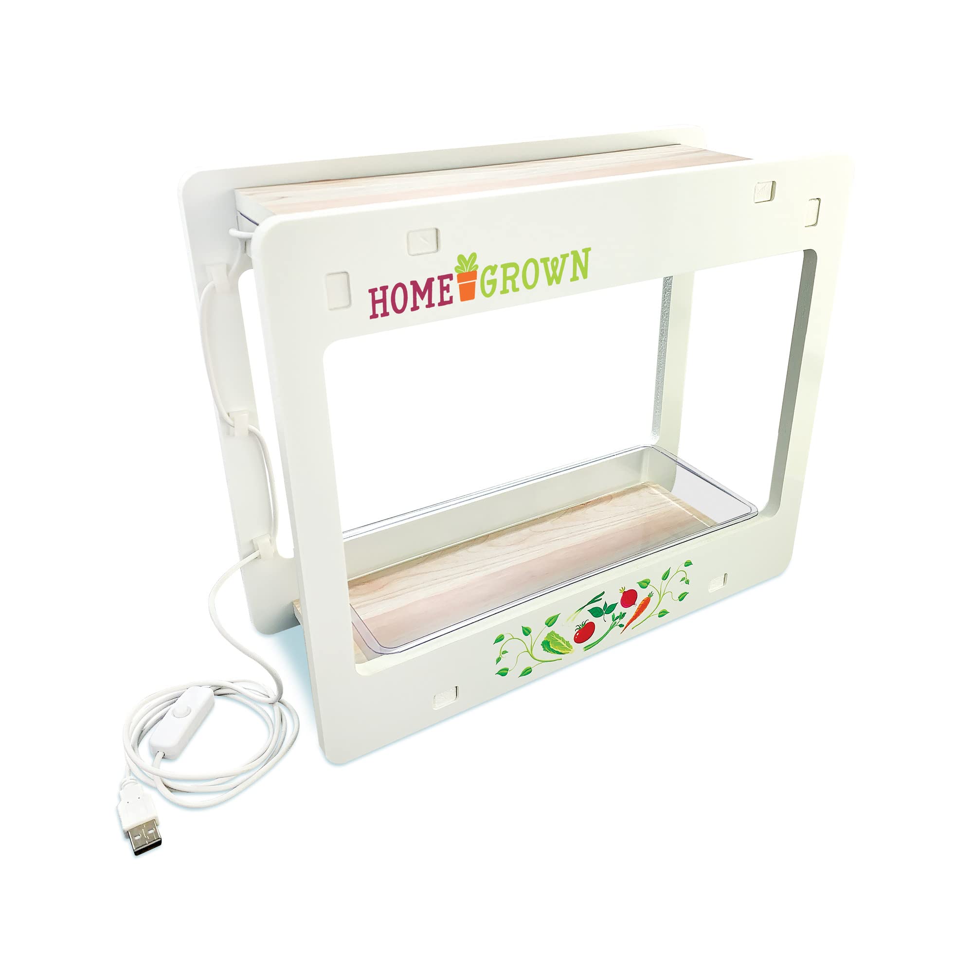 MindWare bottom tray with seed pots containing water spill protection benefit