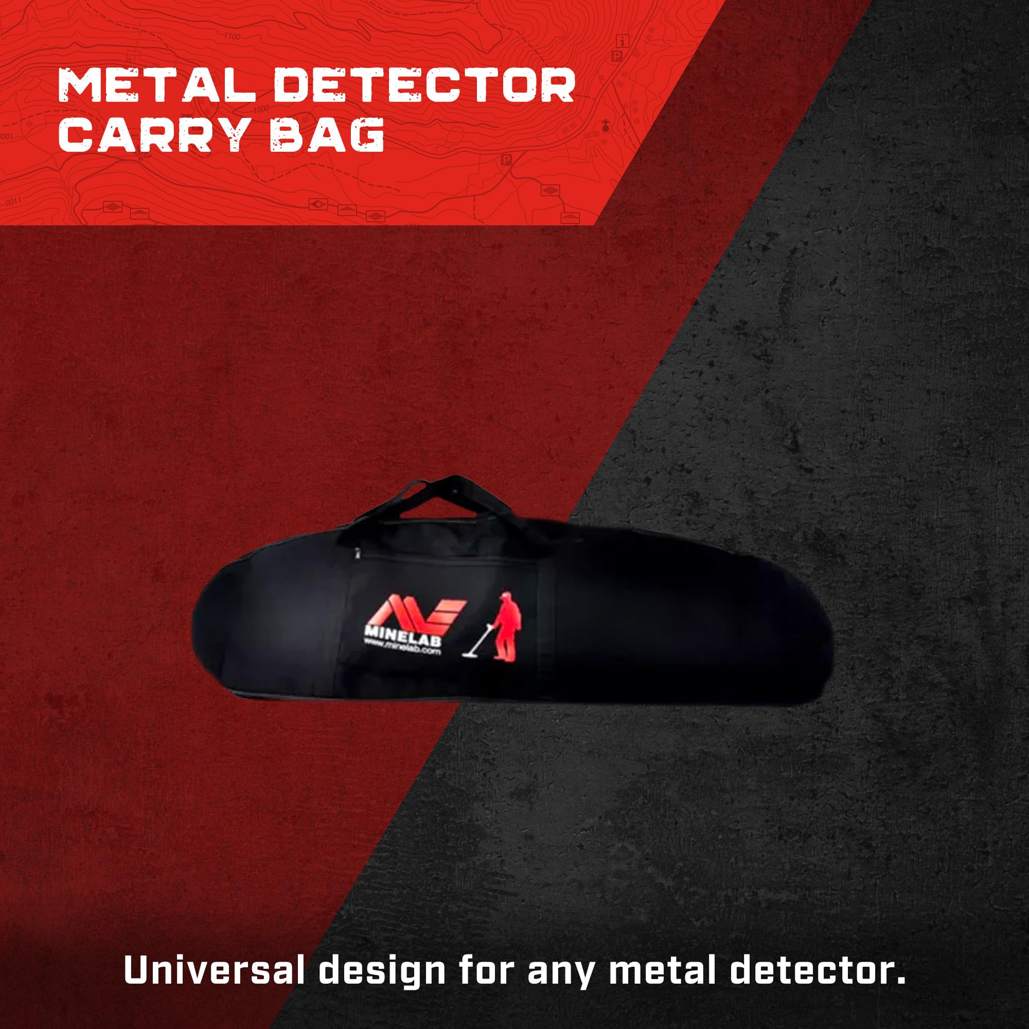 MINELAB close-up of padding and reinforced seam demonstrating durable protection for detector