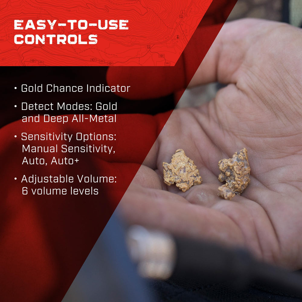 MINELAB touchpad display detail enables simple automatic operation