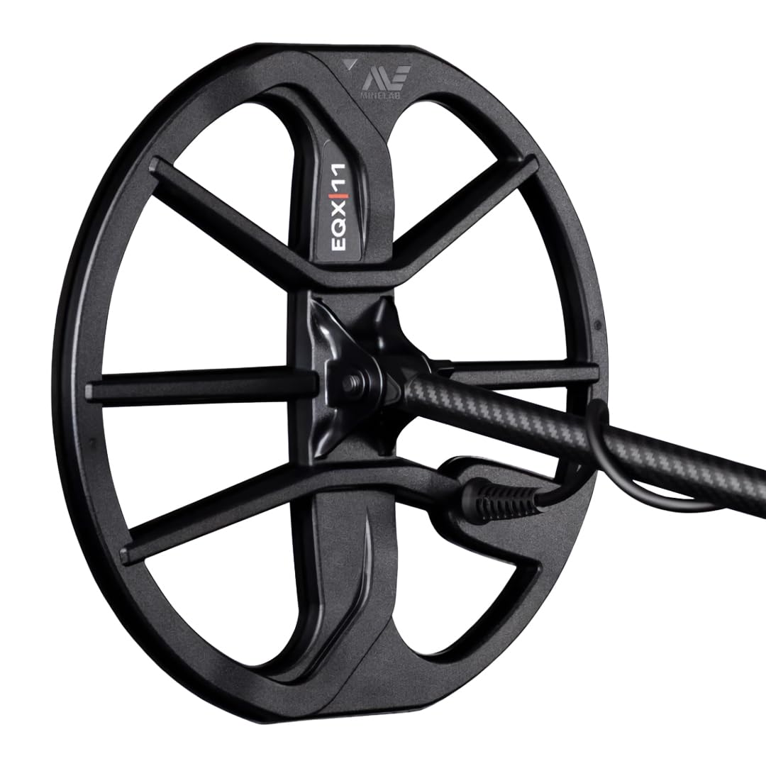 MINELAB Equinox 900 11 inch double-D coil providing wide coverage for faster ground sweeps