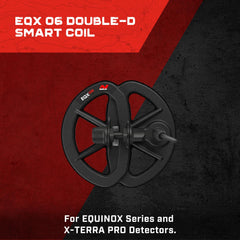 MINELAB EQX 06 close-up of Double-D winding detail showing precise small-target sensitivity