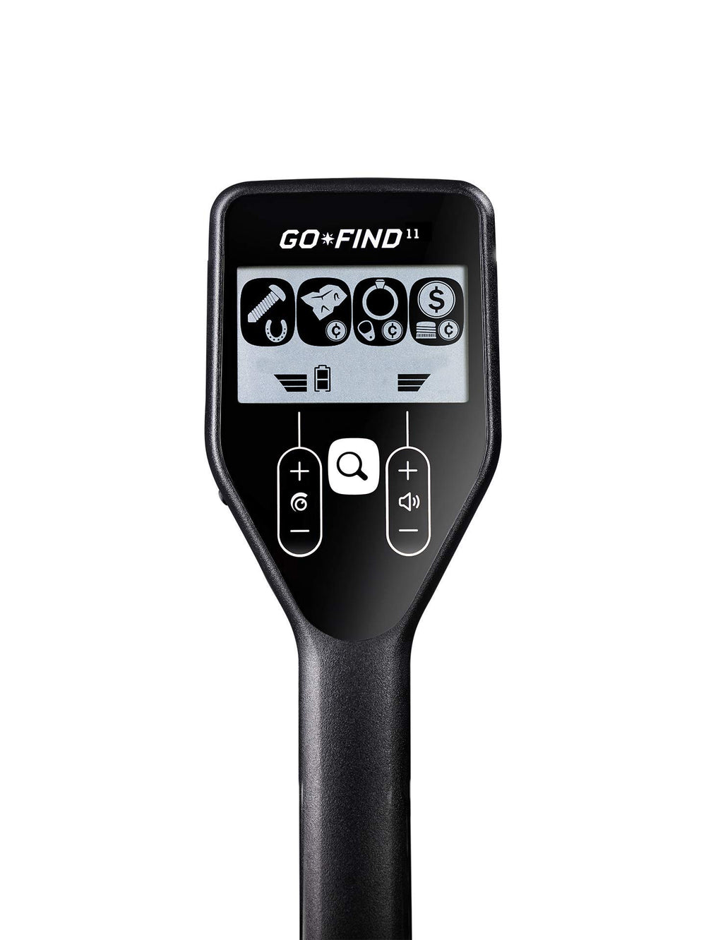 MINELAB GO-FIND 11 8-inch coil close-up highlighting waterproof capability benefit