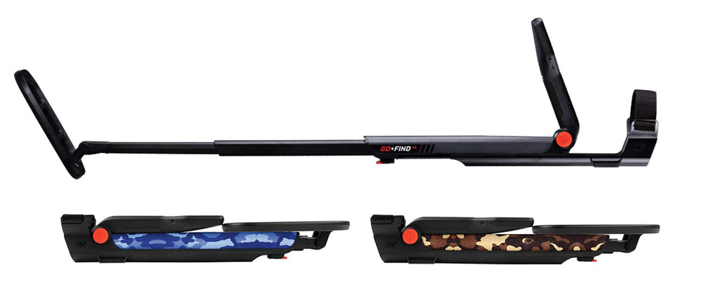 MINELAB GO-FIND 44 folded compact for travel and convenient storage benefit