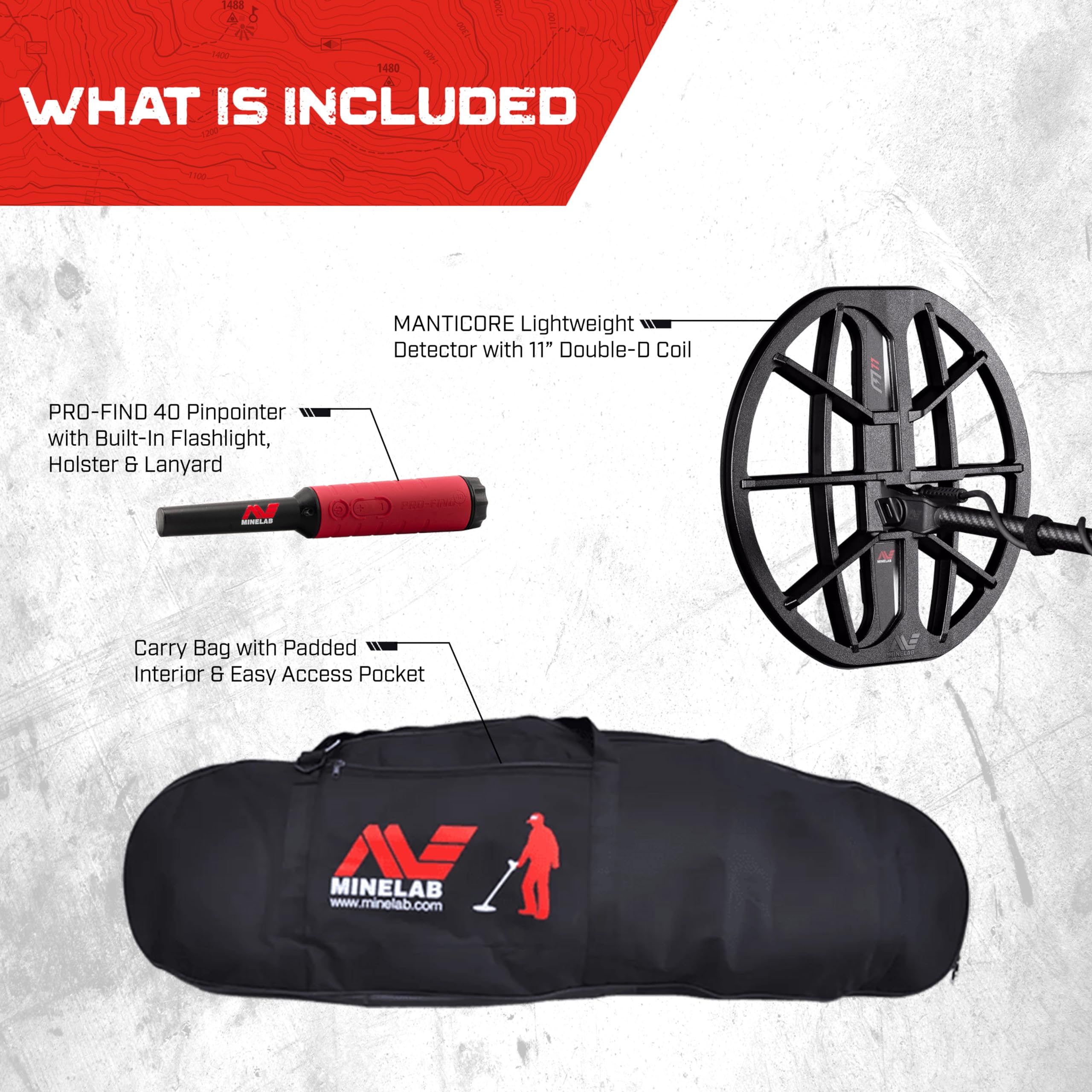 MINELAB detector in field lifestyle scene showing durable use and portability
