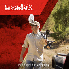 MINELAB detector in use at a stream improving shallow water recovery