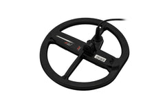 MINELAB 9-inch M9 DD coil front view showing waterproof shell and depth benefit