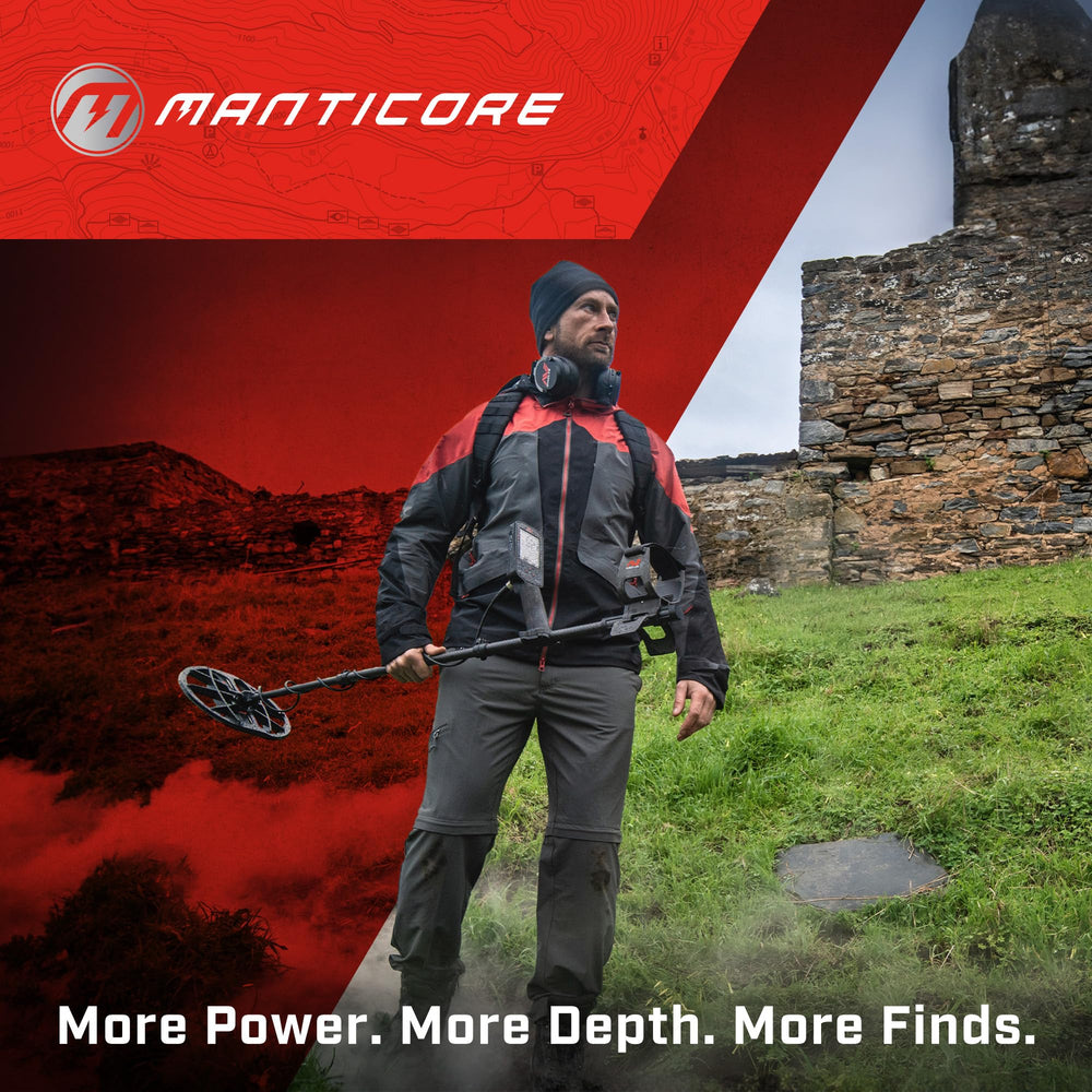 MINELAB MANTICORE control box and screen, brand interface for precise target identification