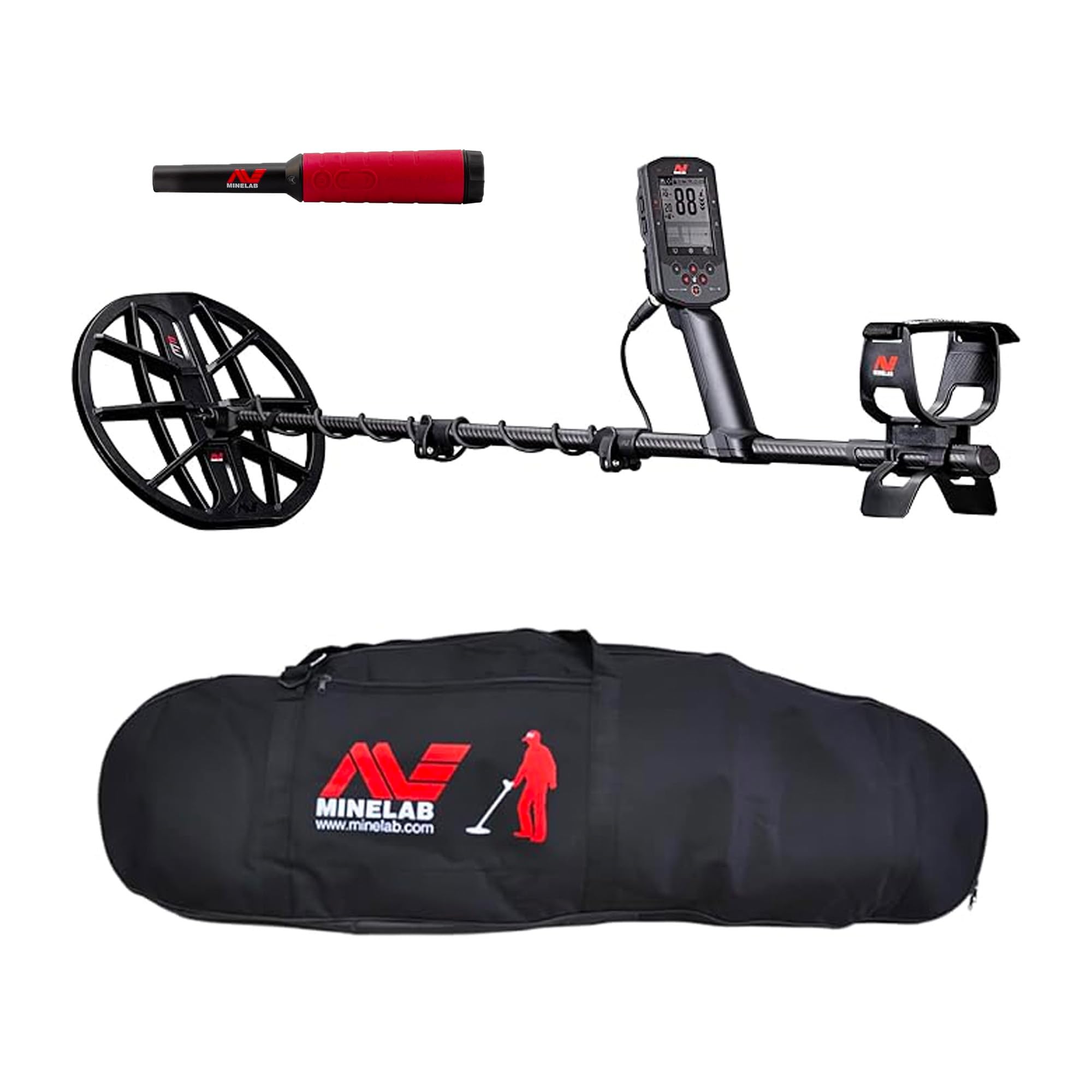 MINELAB MANTICORE front view showing detector ready for faster target locating