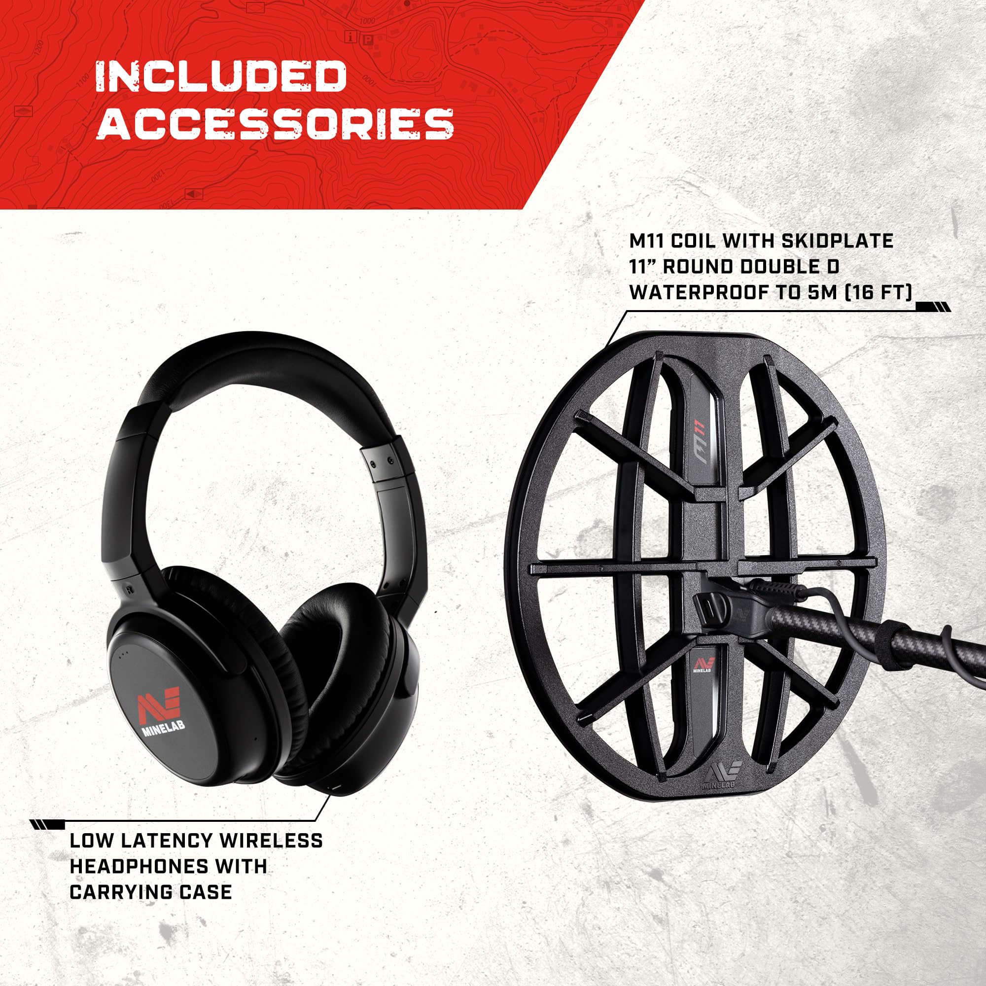 MINELAB MANTICORE target ID screen close-up, brand visual map aiding faster target decisions