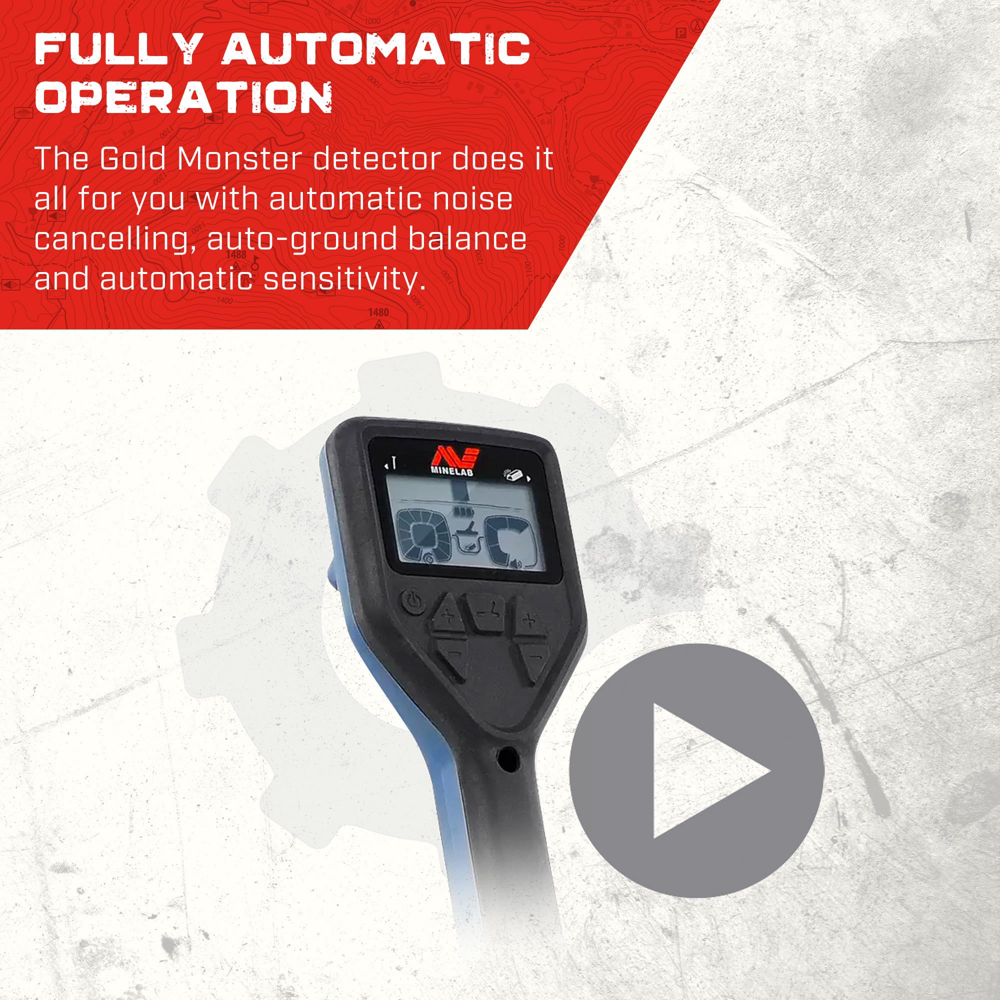 MINELAB telescoping shaft adjusted for comfort and ergonomic benefit
