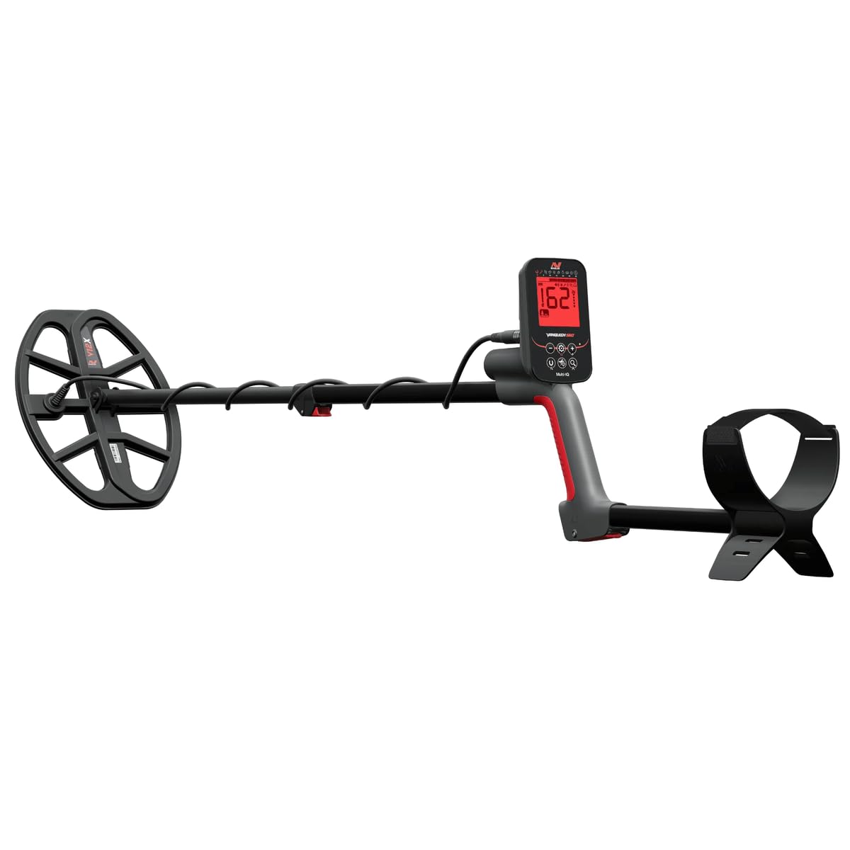 MINELAB Vanquish 560 control panel close-up showing intuitive buttons and clear LED display