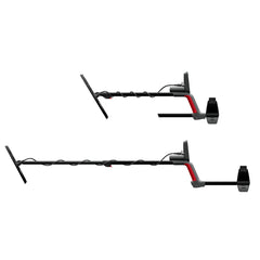 MINELAB V12X 12-inch Double-D coil close-up showing coil shape and stable target coverage