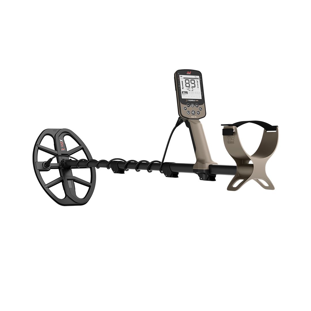MINELAB X-Terra Elite front control pod showing ergonomic layout and easy operation