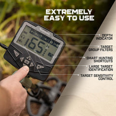 MINELAB X-Terra Voyager premium headphones detail delivering clear audio cues during searches