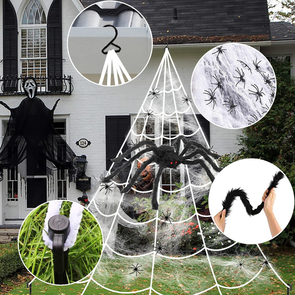Minewish ground stakes and gutter hook demonstrating easy secure installation