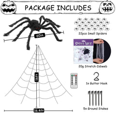 Minewish 60-inch large spider close-up adding dramatic focal point to display