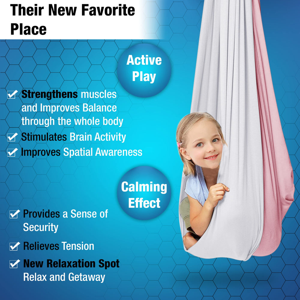Minglewood swing beside chair showing size and capacity benefit