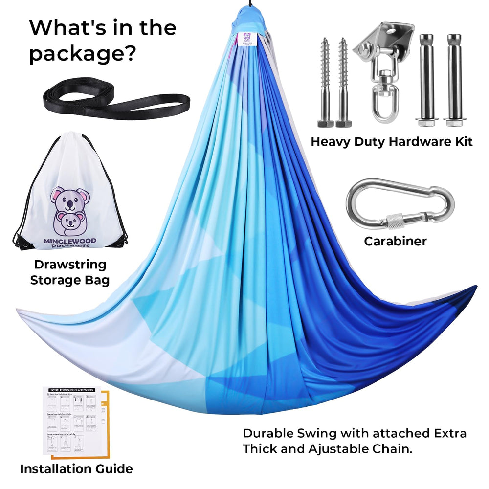 Minglewood 360-degree swivel hanger and mounting hardware demonstrating secure installation