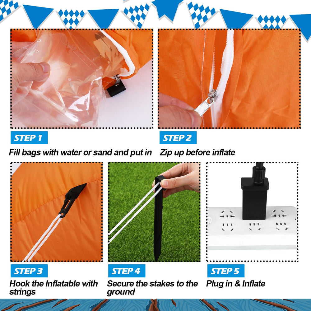 MiniInflat inflation scene with included blower for fast, tool-free setup benefit